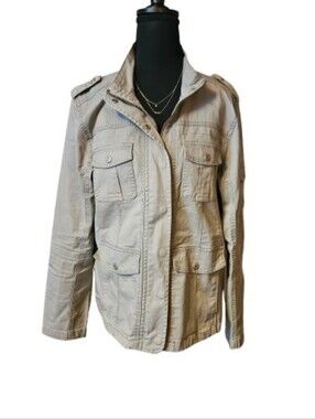 Kensie Women's Large Light Gray Utility Jacket